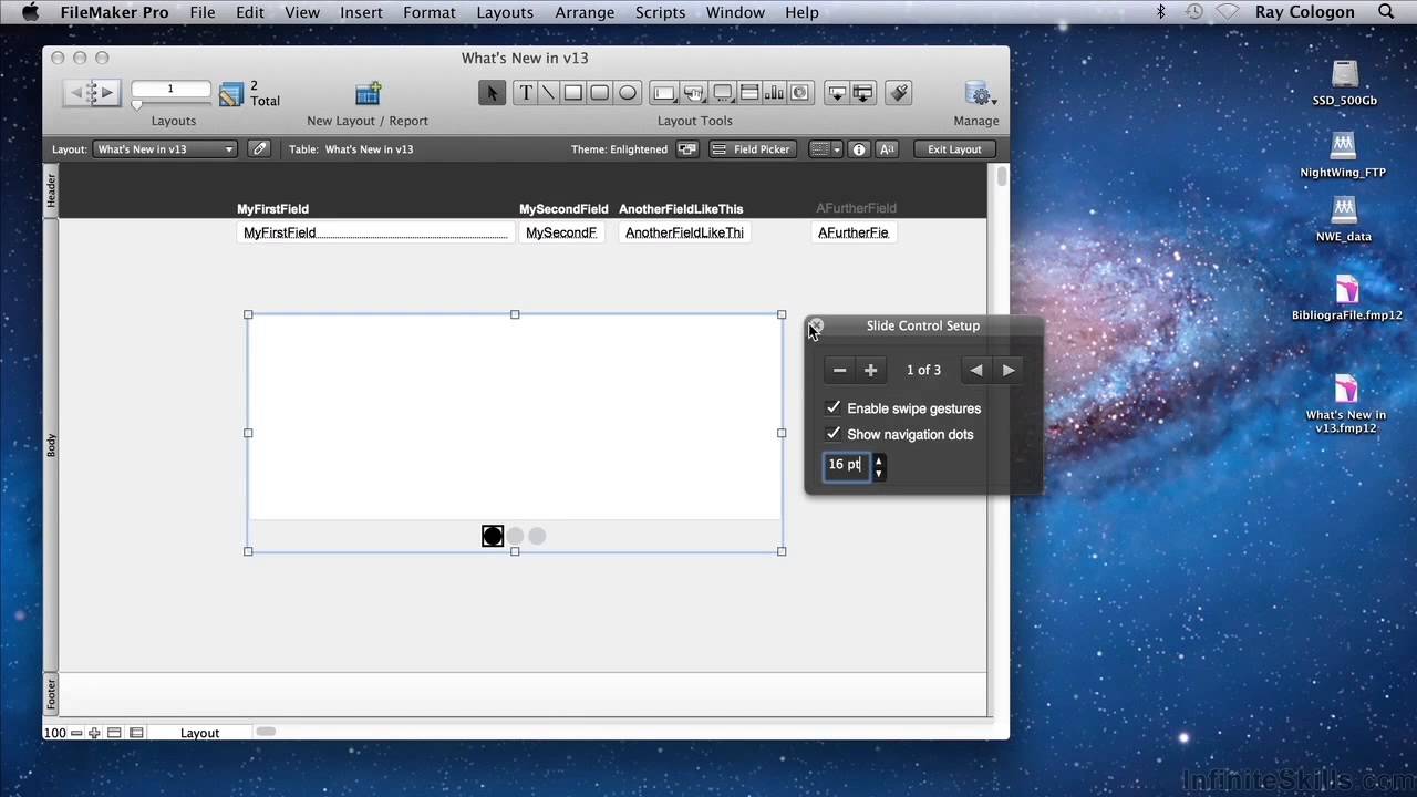 FileMaker Pro 13 Tutorial | Using The Slide Control Object