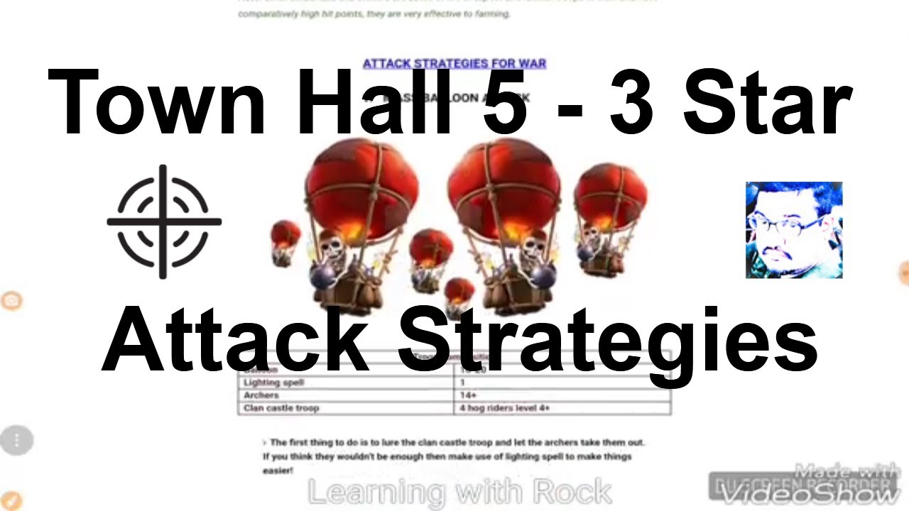 Beginner's Guide to CoC, Maxing Town hall 5 Faster, List of TH5 3 Star Attack Strategies