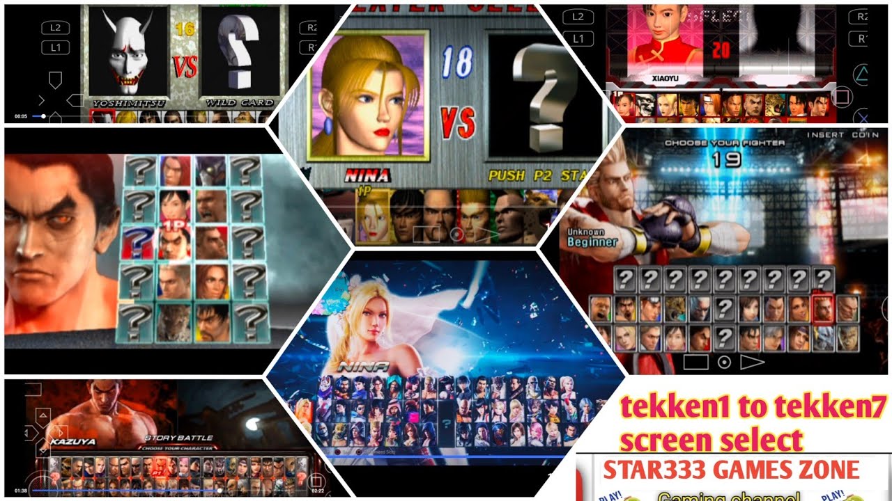 Tekken screen Revoulation 1995 to 2025|Screen select tekken1 to tekken7|tekken timeline