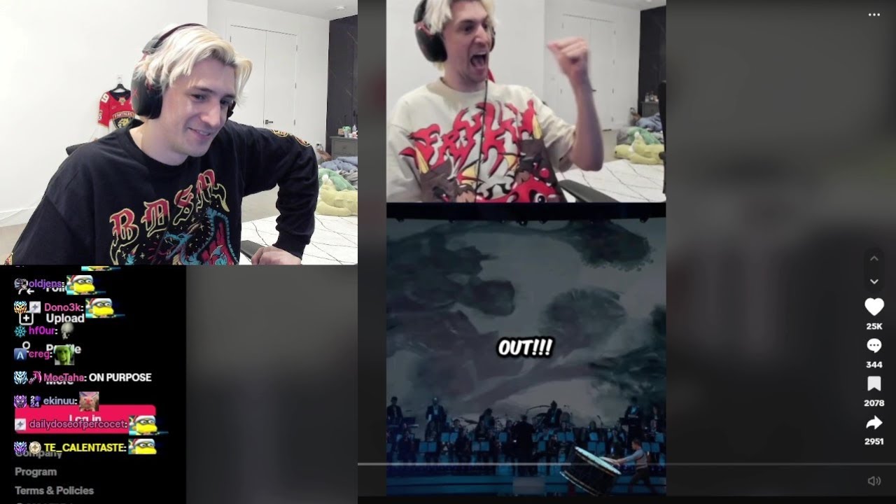 xQc отреагировал на TikTok, где его безостановочно травили на Game Awards по GTA 6