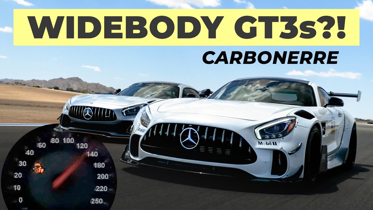 Comparing TWO Carbonerre Widebody Mercedes AMG GTR and GTS on the Track!