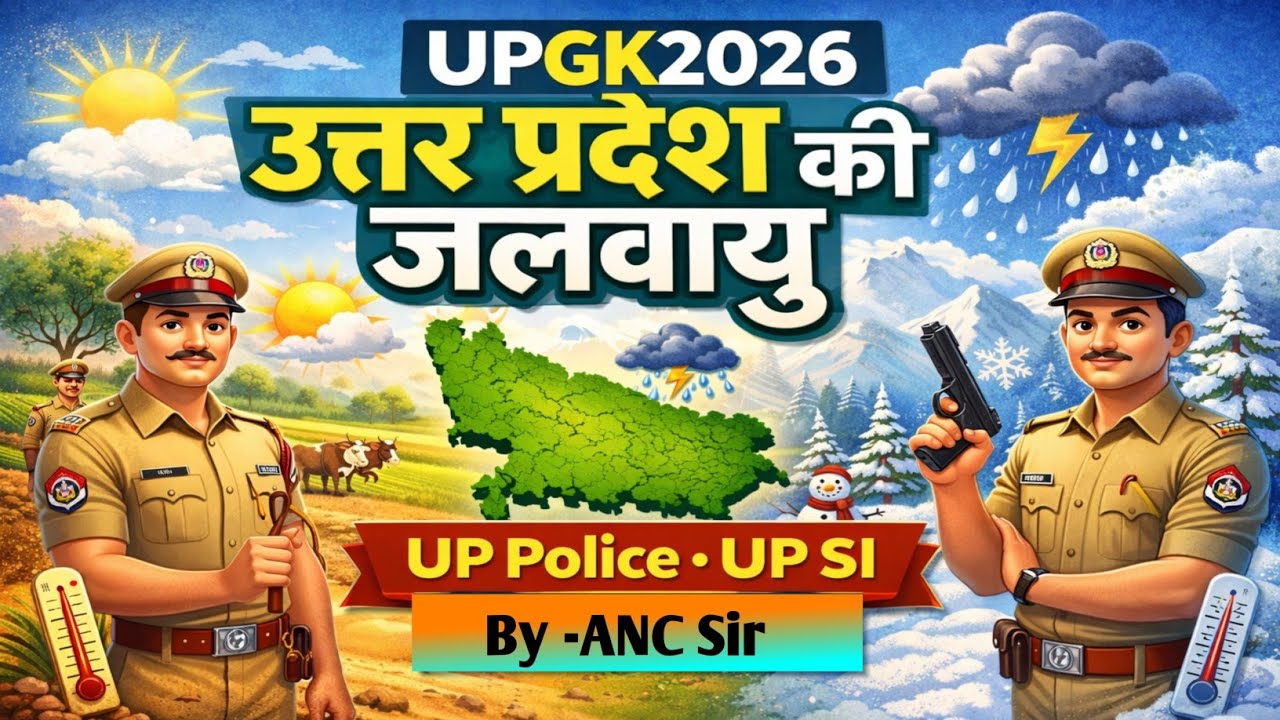 UPGK 2026 | उत्तर प्रदेश की जलवायु | UP Police/UP SI GK |Uttar Pradesh Climate |ANC Pathshala#ANCSir