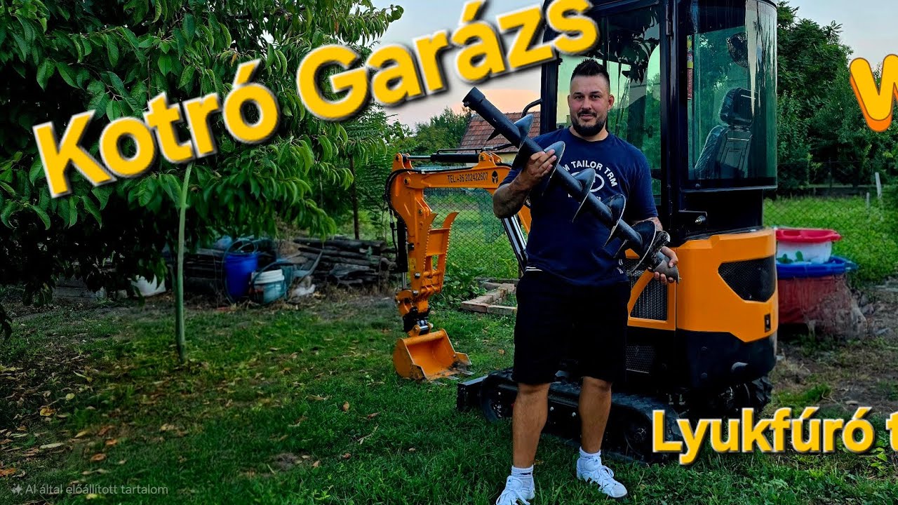 Hidraulikus lyukfúró tesztelés a kínai minikotróval. 