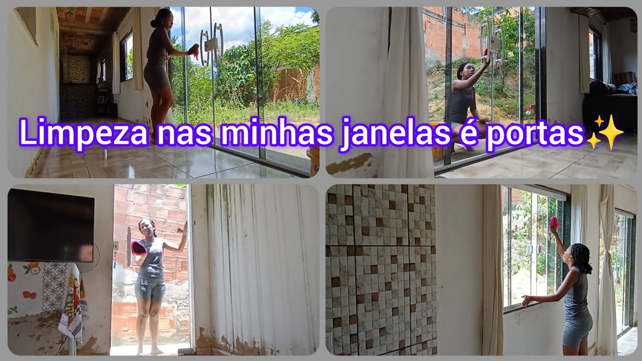 Hoje foi dia de limpar as portas é janelas ✨