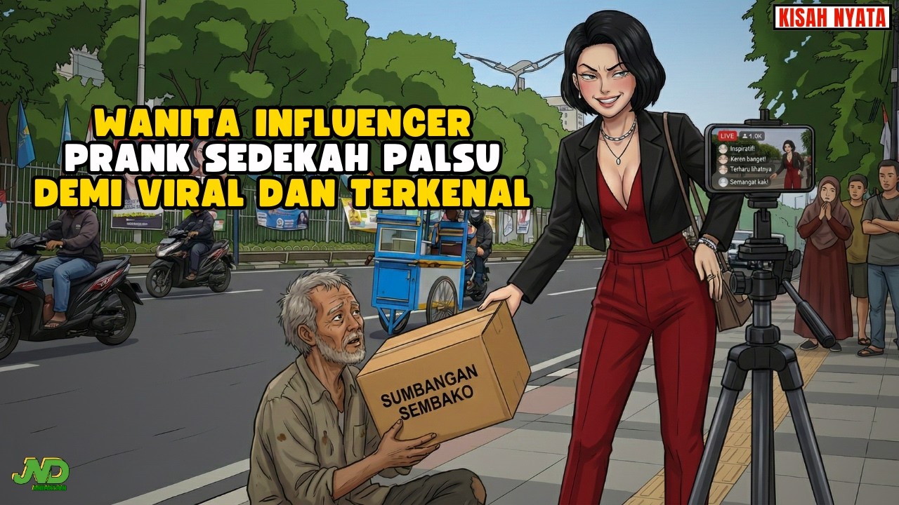AZAB WANITA INFLUENCER PRANK SEDEKAH PALSU DEMI VIRAL DAN TERKENAL || ANIMASI AZAB