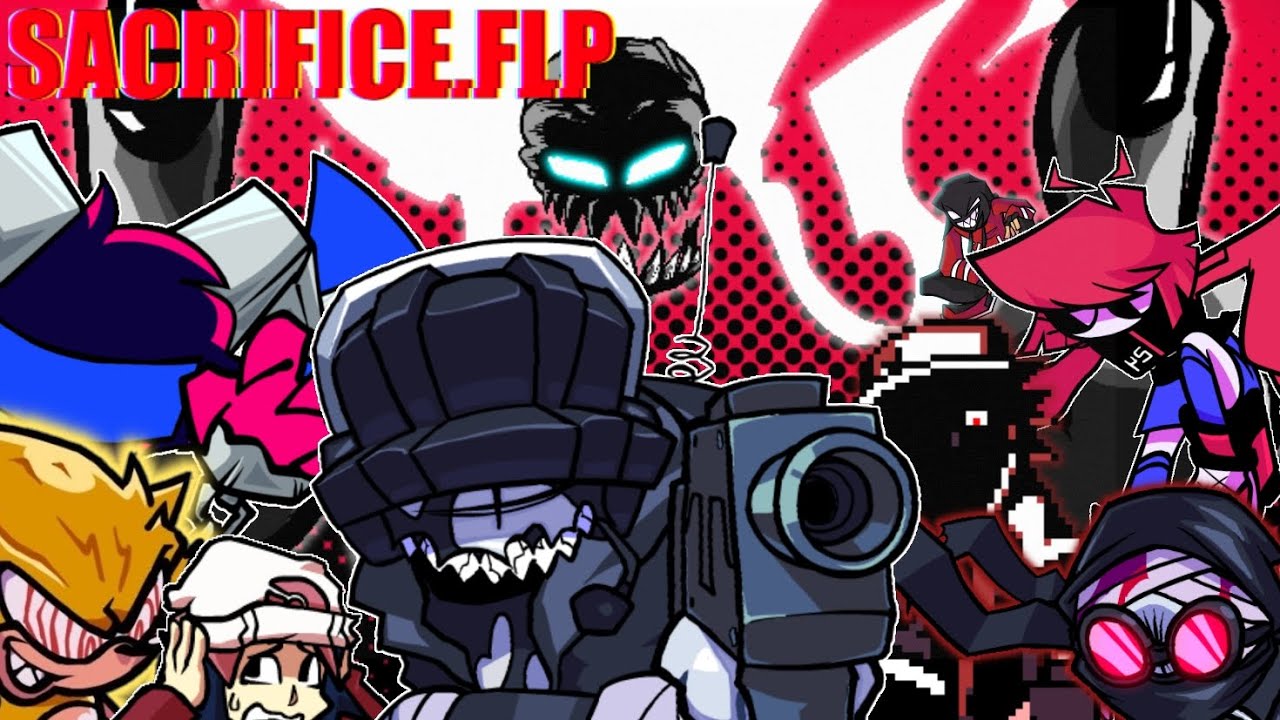 FNF Sacrifice.flp but everyone sings (Friday night funkin' one shot mania Sacrifice) (+FLM)