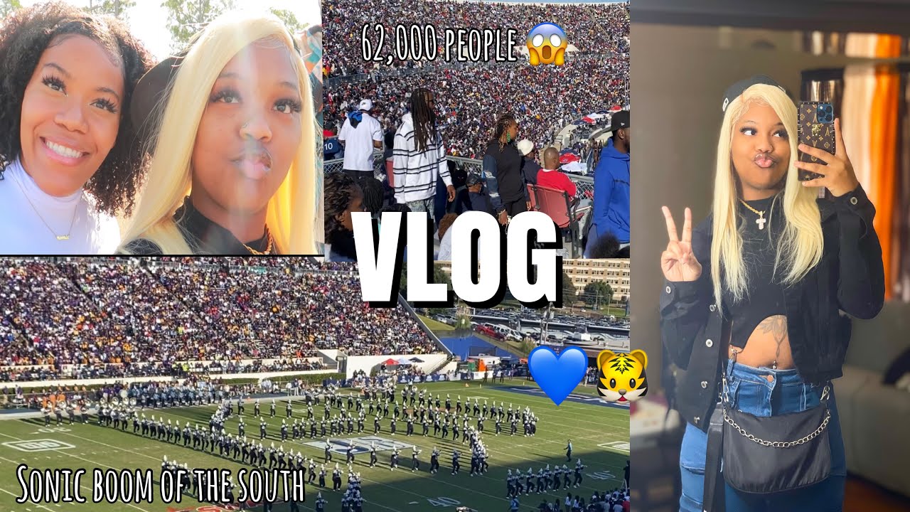 VLOG: My first college football game | JSU vs. ALCORN 💙🐯