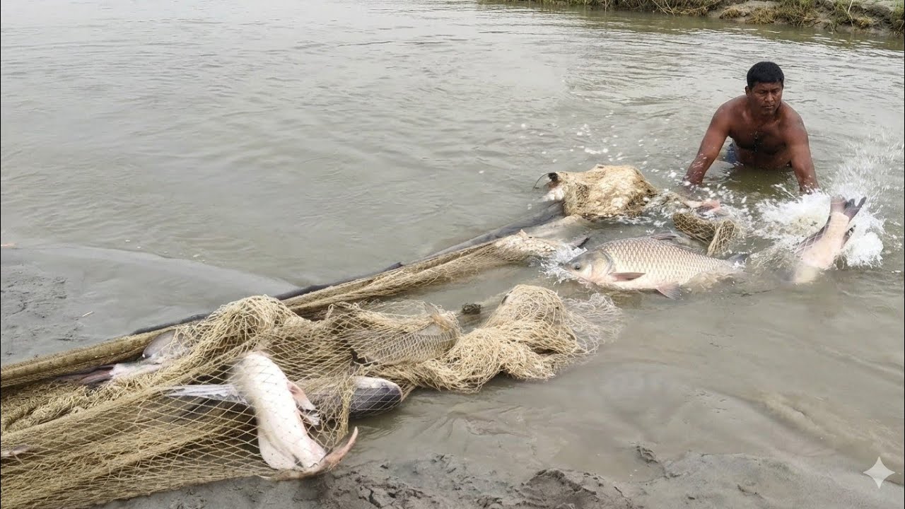 नदी में जल को लगाकर कैसे किया जाता है शिकार #fishing #realfishinglife 
