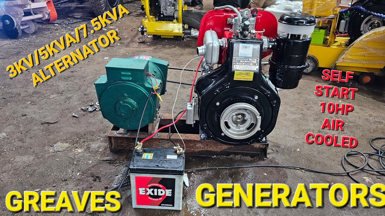 Greaves Air Cooled Self start Diesel Generators 6hp/8hp/9.5hp/10hp Price | #greavesgenerators