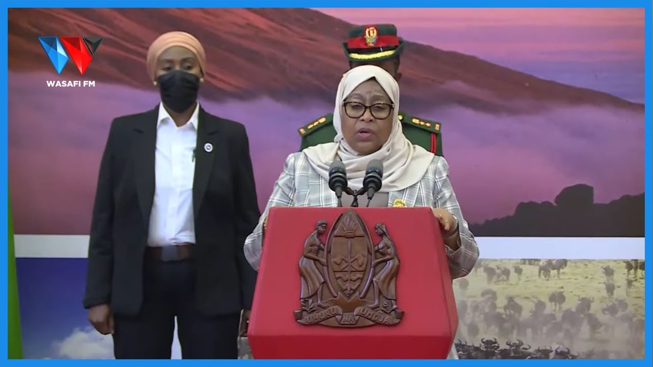 RAIS SAMIA AKIHUTUBIA BAADA YA KUPOKEA KOMBE LA DUNIA IKULU