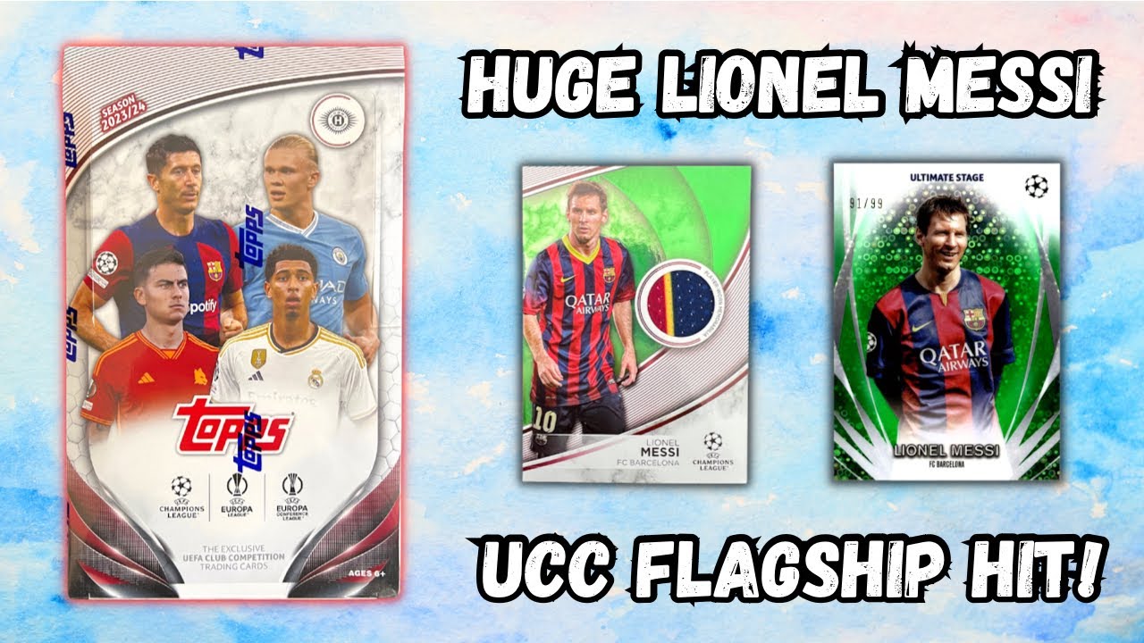 HUGE MESSI HIT! Topps UCC Flagship 2023/24 hobby box opening!!
