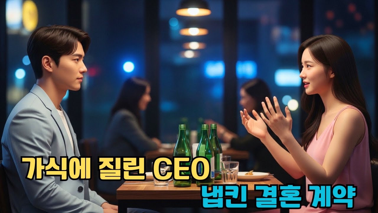 가식적인 여자에 지친 CEO가 소주 5병 마시고 욕하는 대타 맞선녀에게 반해 냅킨에 결혼 계약서를 썼다 