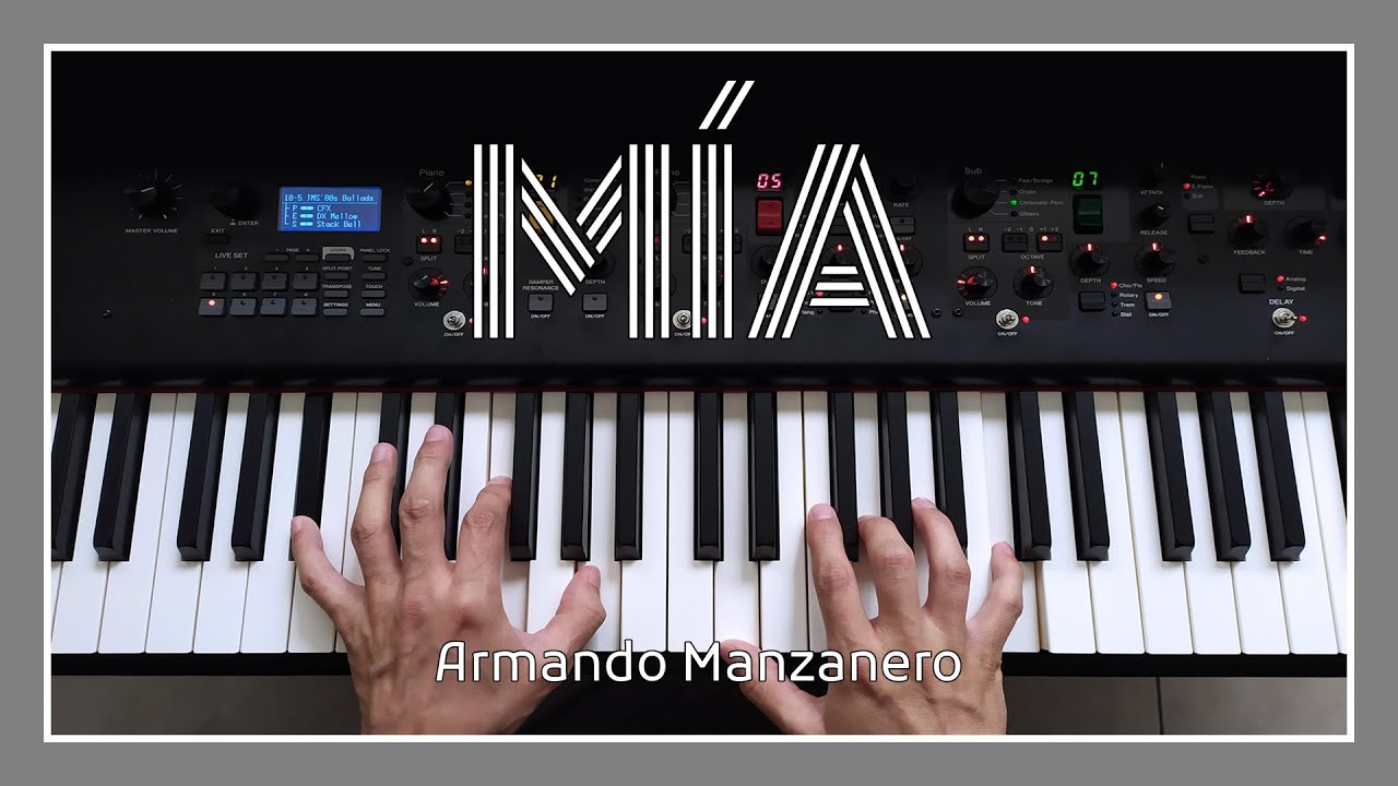 Mía (Armando Manzanero) | Piano solo y letra