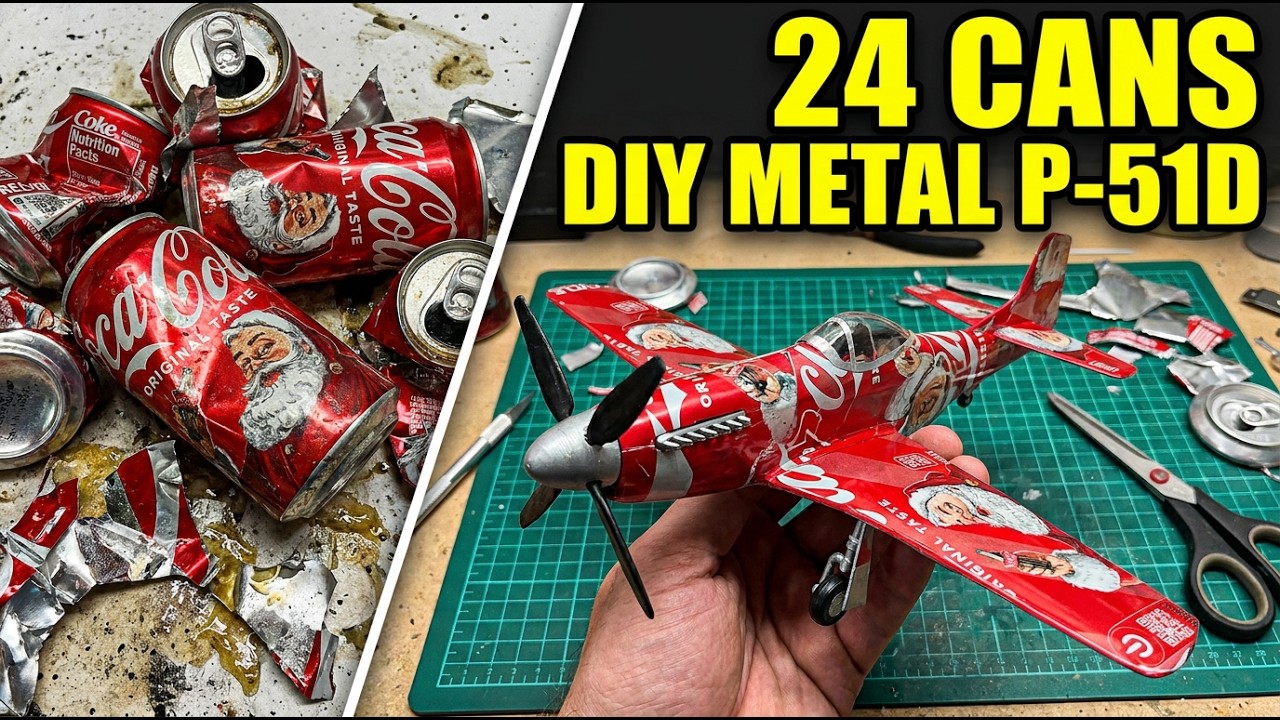 I Turned 24 Santa Coke Cans into an EPIC DIY P-51 Warbird!