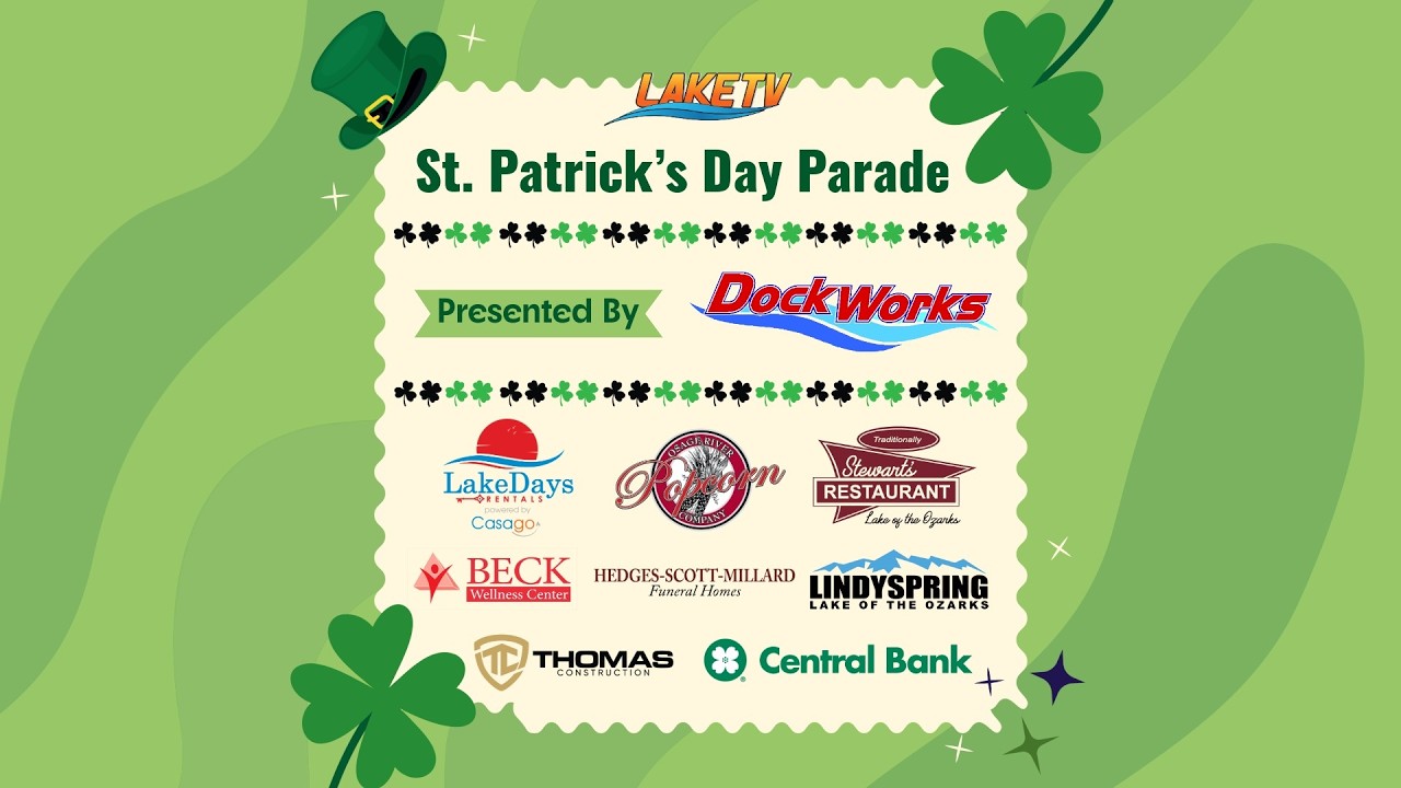 Lake of the Ozarks St. Paddy’s Day Parade LIVE on Lake TV Presented by DockWorks 🍀