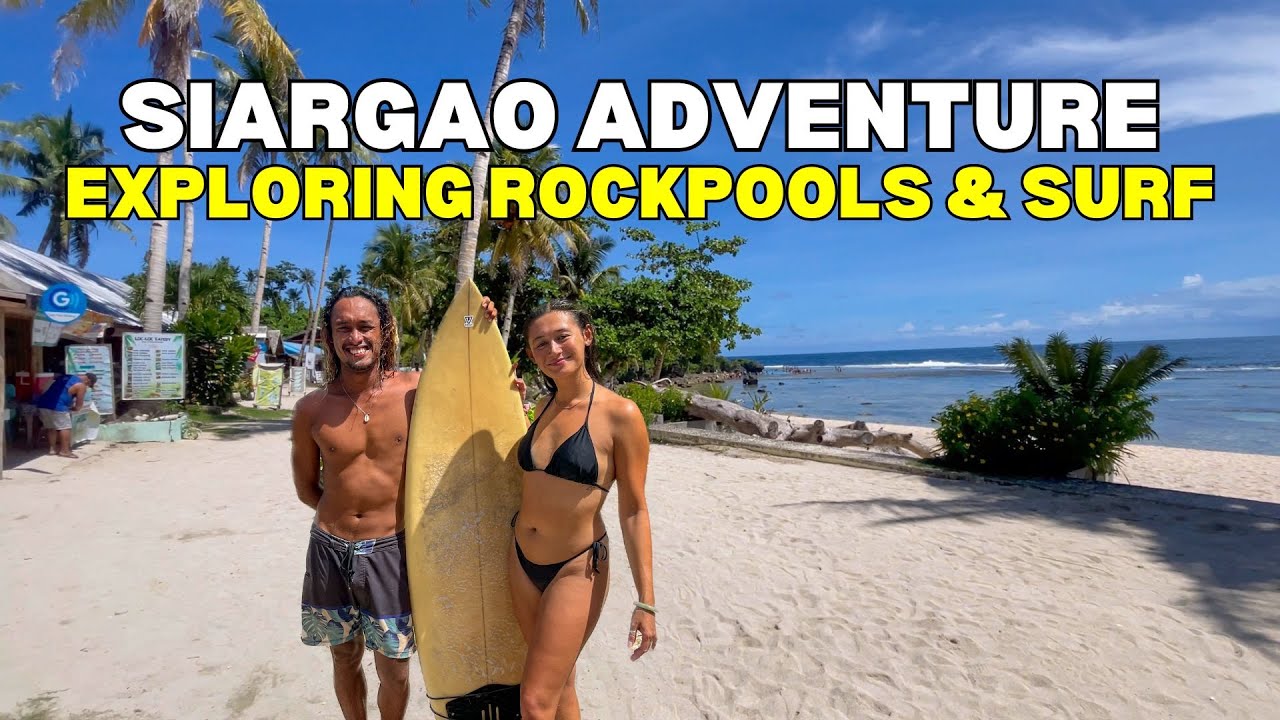 Siargao Adventure: Dive into the Ocean with Me, Surfing and Exploring Magpupungko Rock Pools! 🌊🏄🏾‍♀️