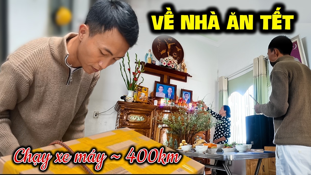 🍎 Đặc biệt: hành trình 400km về quê ăn tết với má, thăm nhà em Nhỏ Guufood & CHÚC MỪNG NĂM MỚI