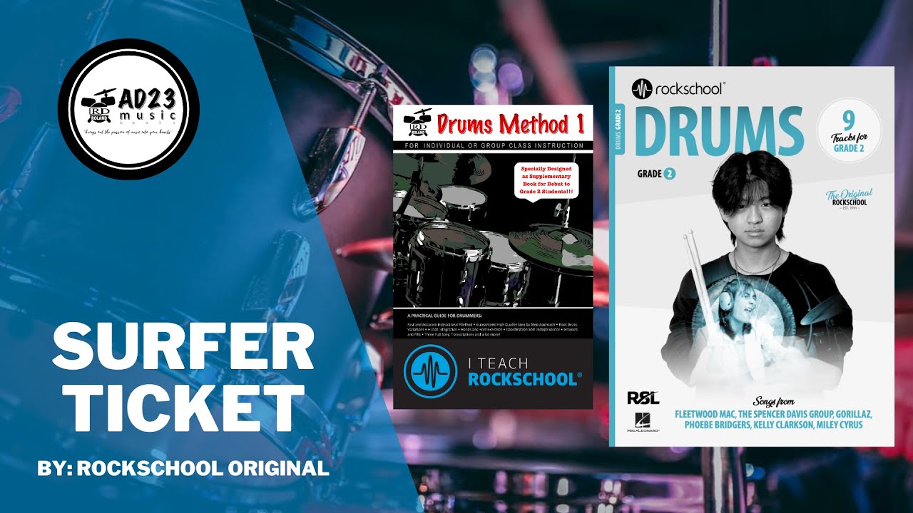 Surfer Ticket | Rockschool Drums Grade 2 2024