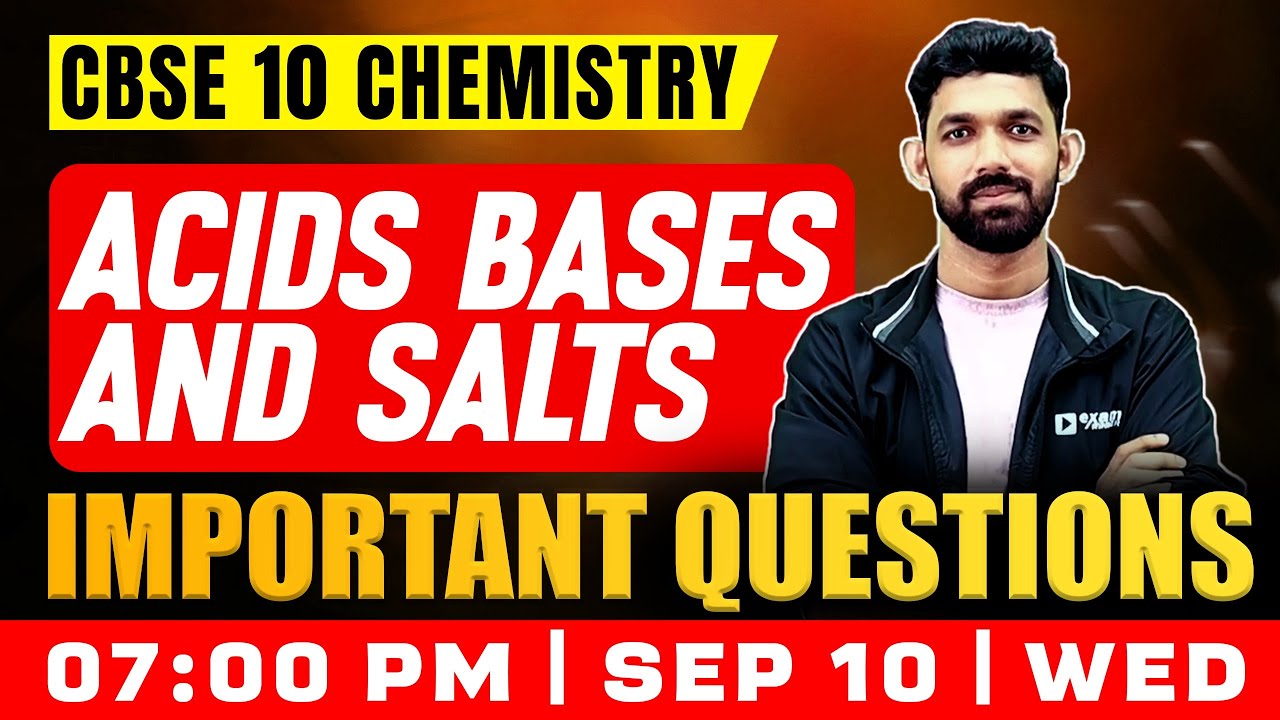 CBSE 10 Chemistry | Acid Bases And salt | Important Question | Exam Winner