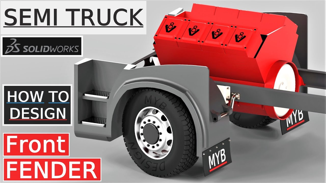 I designed the Front Fender of the Truck | SolidWorks