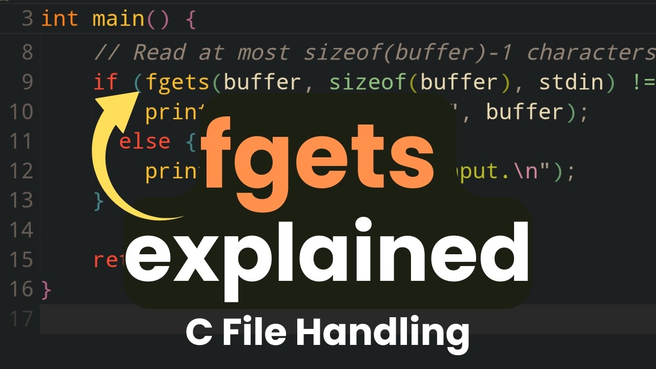 Объяснение функции fgets | Курс по работе с файлами на языке C для начинающих