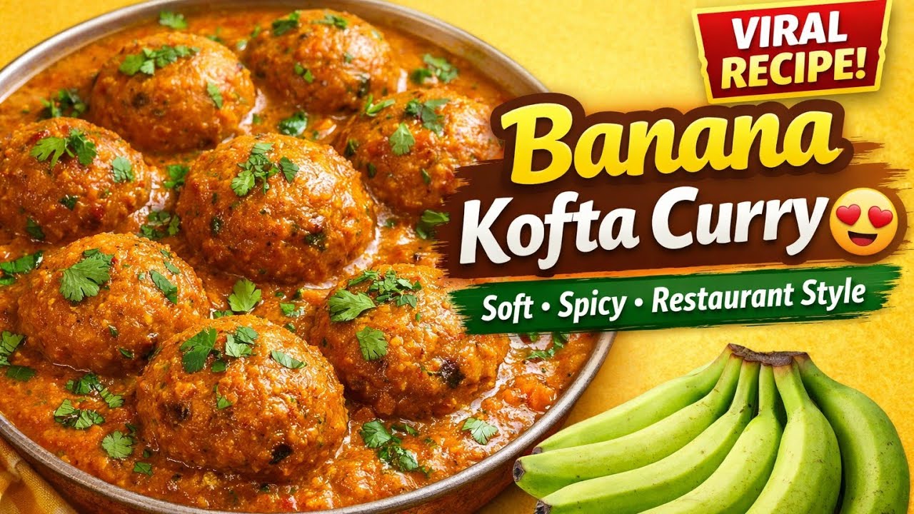 February 2केले के कोफ्ते की स्वादिष्ट सब्जी | Banana Kofta Curry Recipe in Hindi