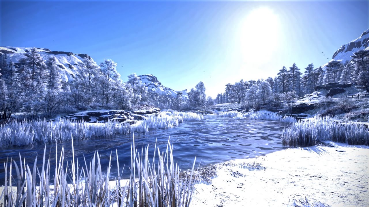 Hogwarts Legacy || Winter Ambience | Hogwarts Valley River in Winter | Sleep Study Relaxation