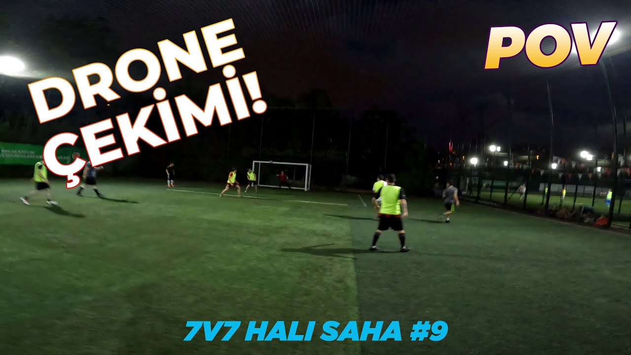 Halı Saha Maçında Drone Çekimi - POV (Oynayan Gözünden) #9