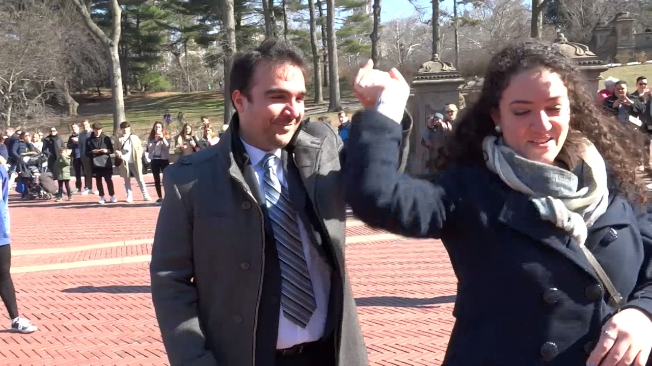 Gracia and Raed Surprise Flash Mob Proposal - Bethesda Fountain, Central Park, NYC
