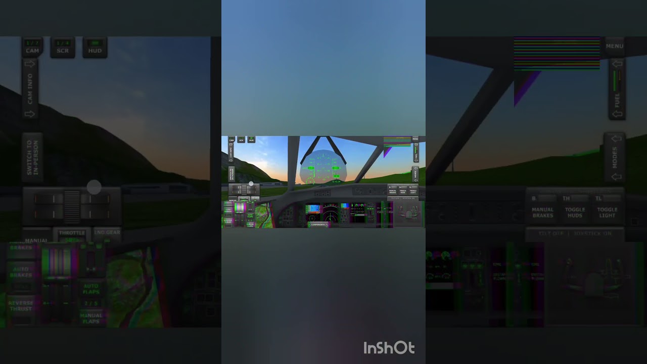Landing in turbodrop flight simulator