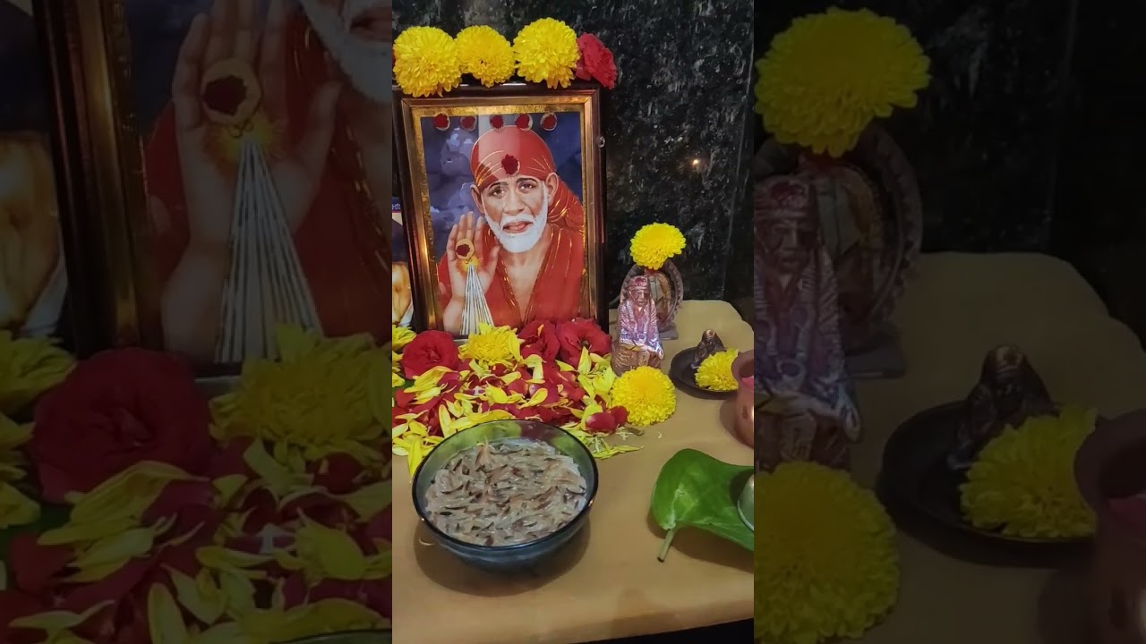 today sai baba puja in my home 🙏🙏