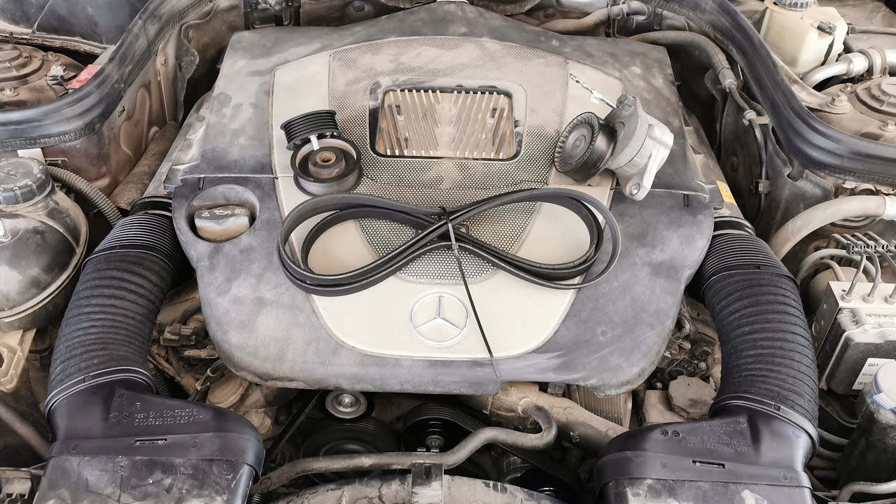 Serpentine Belt Service Mercedes M272 Engine E-Class W212