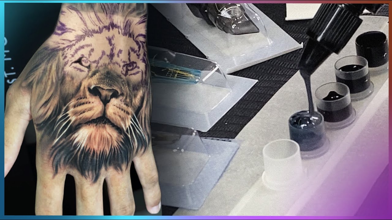 ✅TATUAGEM DE LEÃO NA MÃO - LION TATTOO