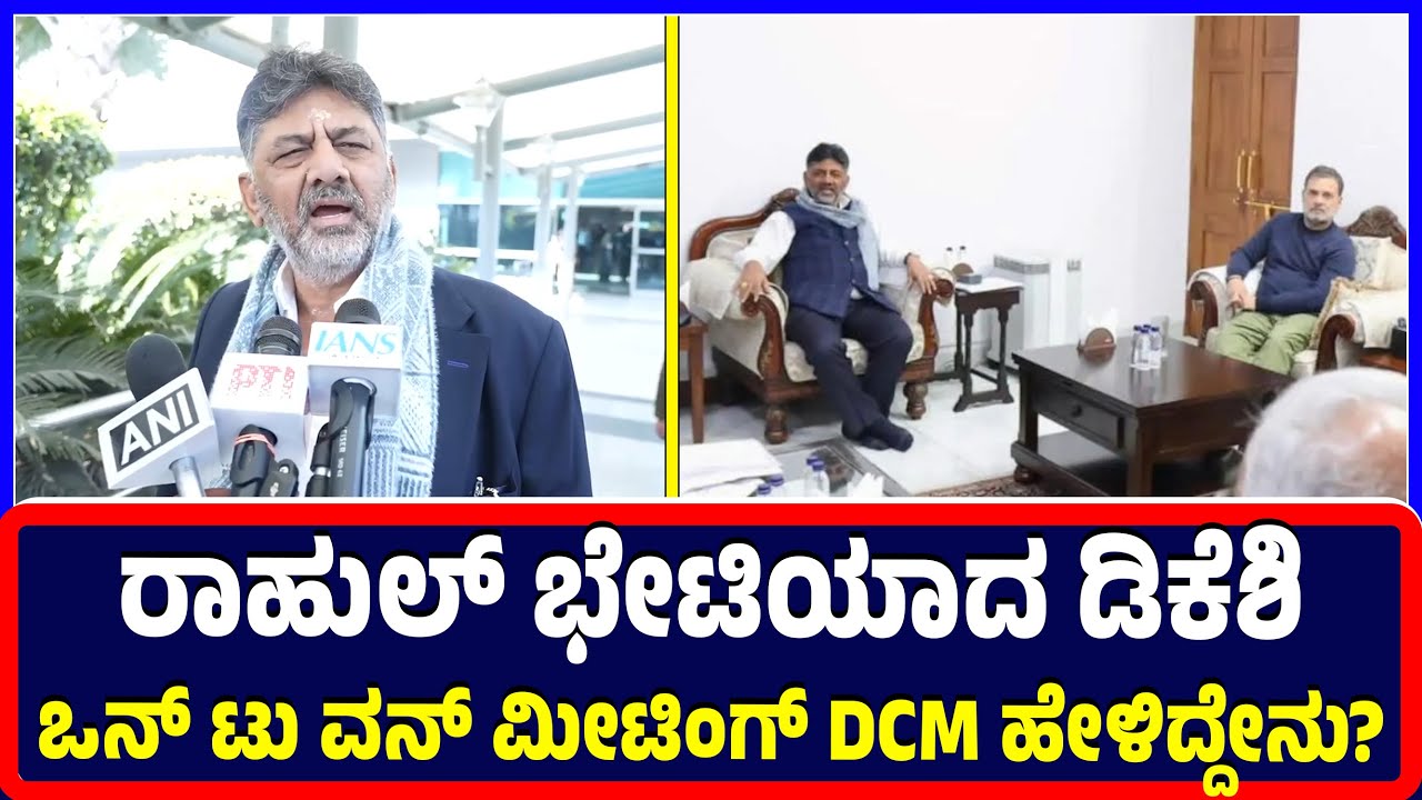 Delhi : ರಾಹುಲ್ ಭೇಟಿಯಾದ ಡಿಕೆಶಿ ಒನ್ ಟು ವನ್ ಮೀಟಿಂಗ್ DCM ಹೇಳಿದ್ದೇನು? | DCM | Rahulghandi | Meeting
