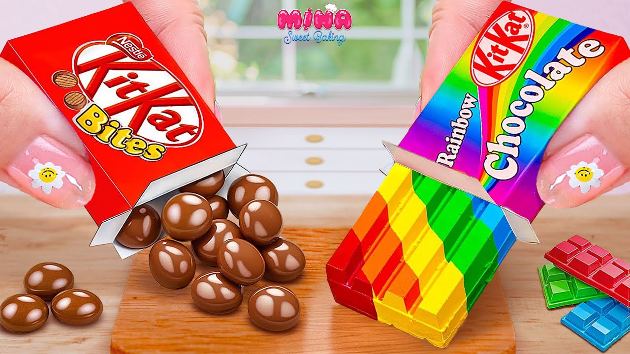 🍰KitKat Bites vs Rainbow Chocolate Cake Challenge🍰Best of Miniature Cake Recipe By Mina Sweet Baking