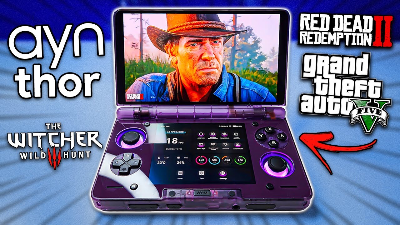 O 3DS DO FUTURO RODA JOGOS DE PC! | AYN THOR GTA 5, RED DEAD REDEMPTION 2, THE WITCHER 3 E MAIS!