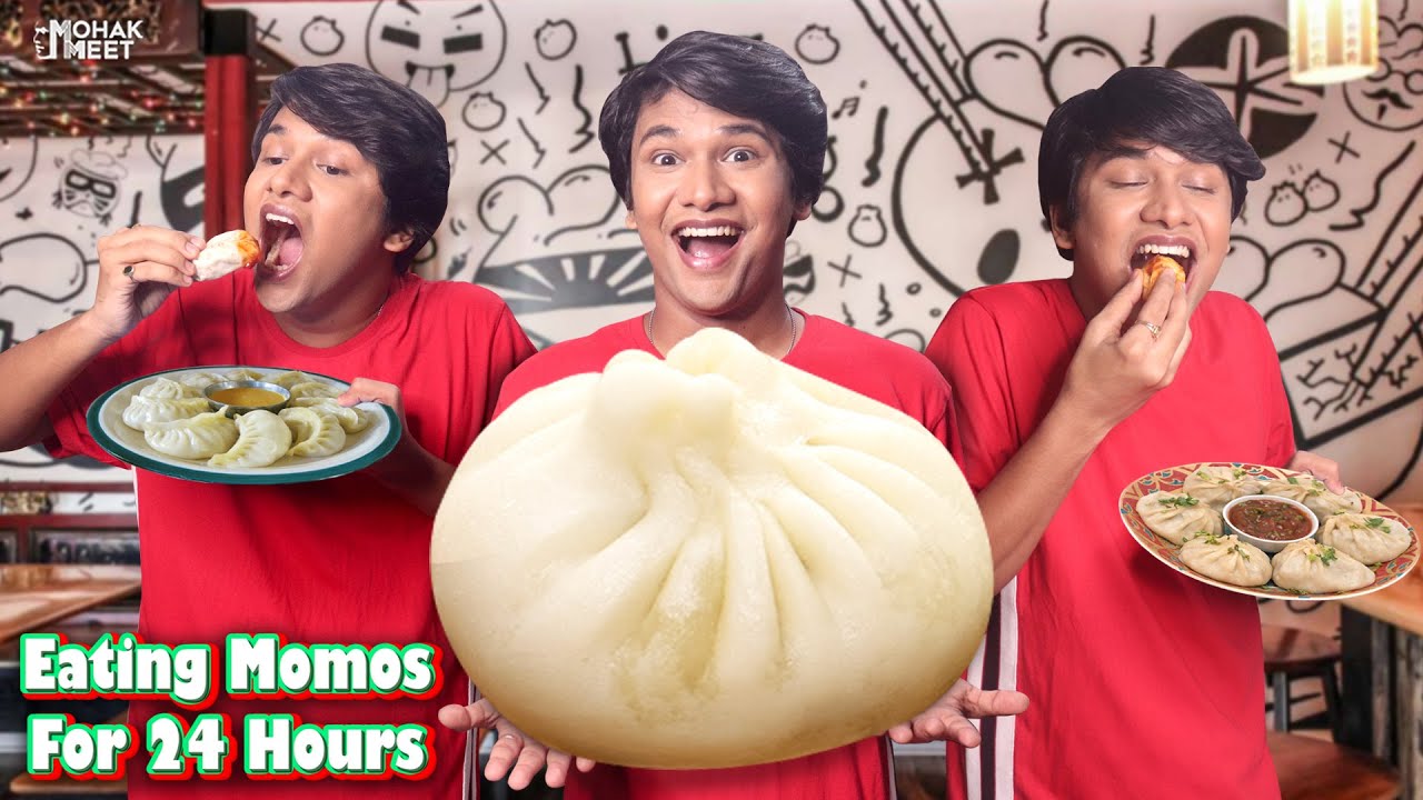 I only ate MOMOS for 24 HOURS Challenge | COMEDY VIDEO | INDIAN STREET FOOD || MOHAK MEET