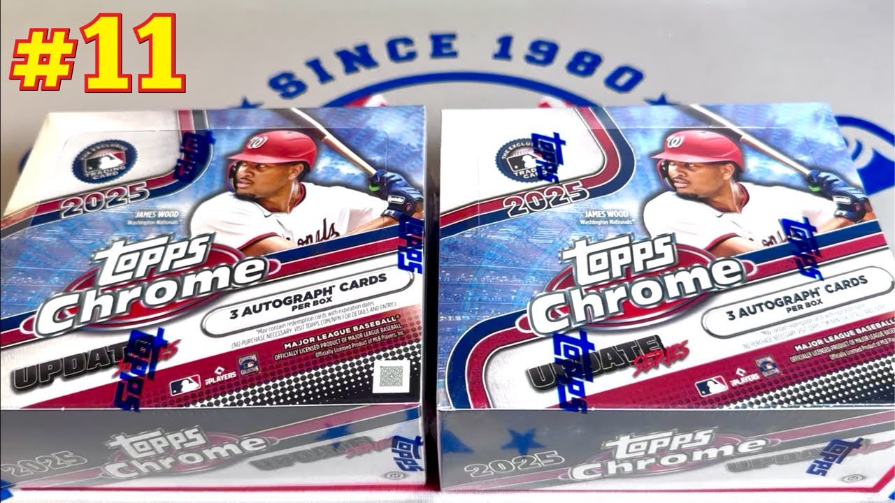 С 1-го по 11-е место. TOPPS CHROME UPDATE JUMBO! (Топ-25 из 2025)