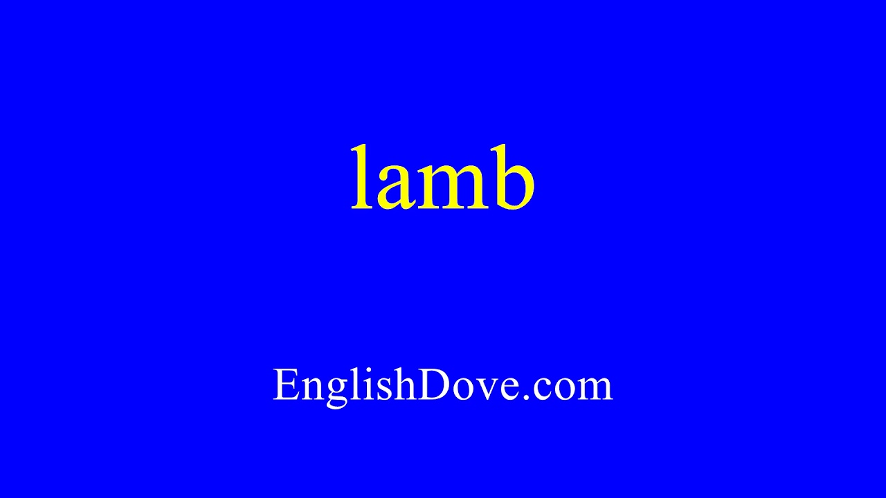 How to pronounce lamb in American English.