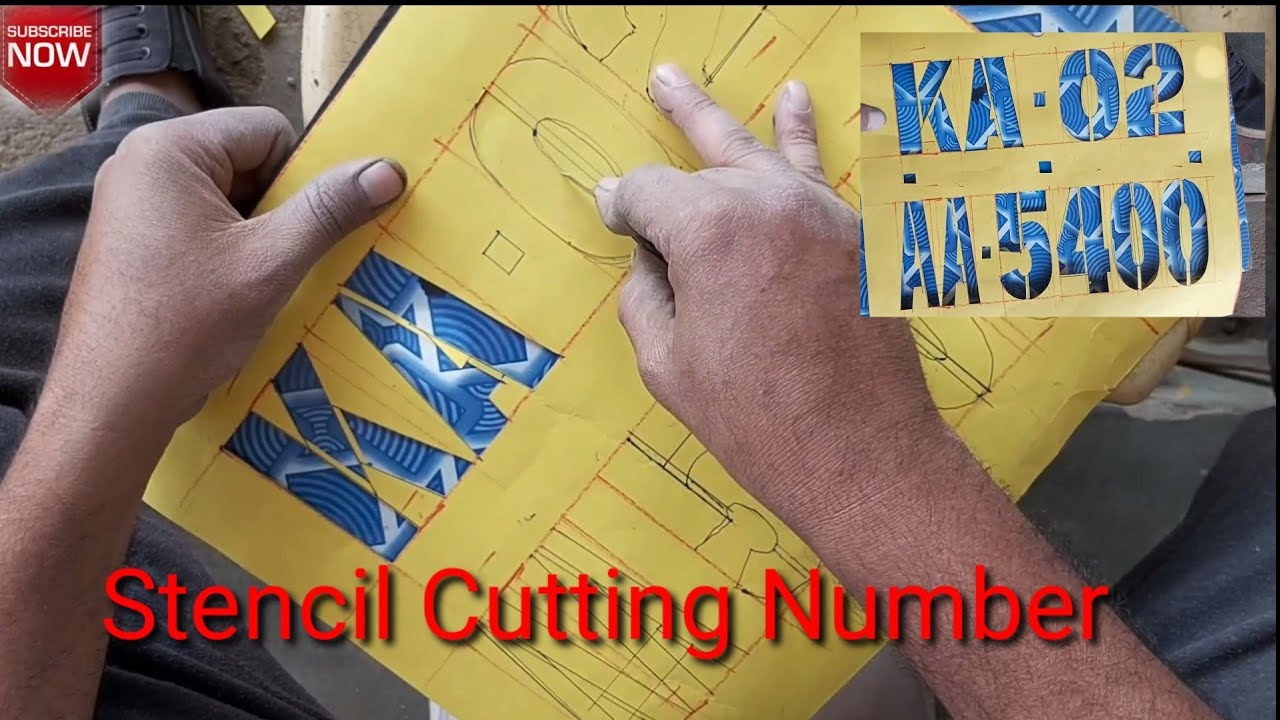 Stencil Cutting Of lorry Number Plate / Stencil Cutting /