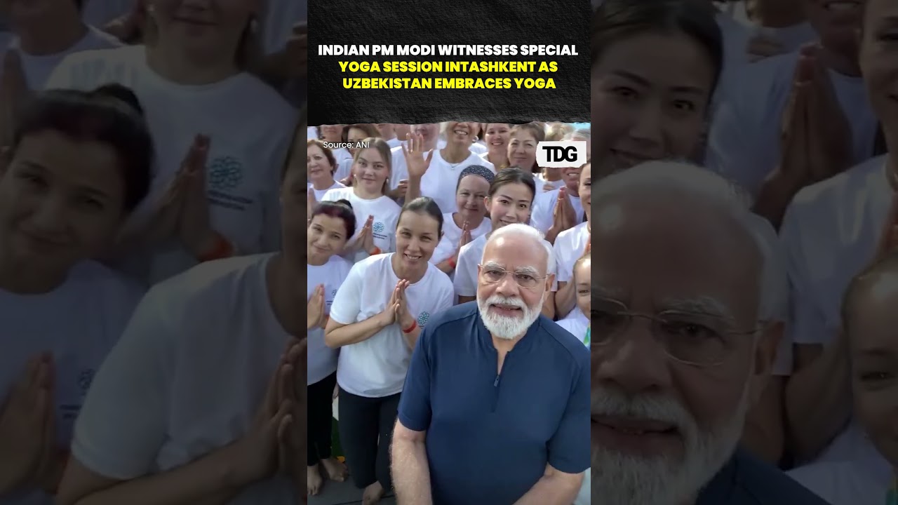 Премьер-министр Индии Моди посетил специальное занятие по йоге в Ташкенте | Узбекистан любит йогу