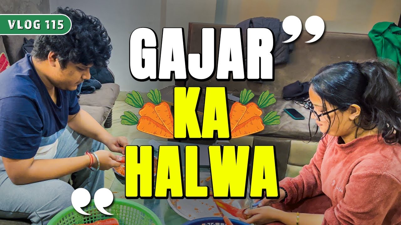 Kya Gajar ka Halwa Ban Payga ? 😲🥕 | Fun Cooking at Home 🔥 | Mehak's vibes & vlogs