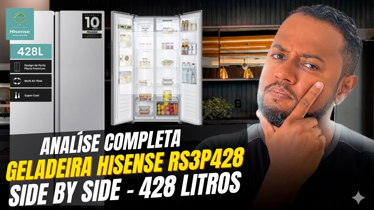 ❄️ GELADEIRA HISENSE SIDE BY SIDE - RSP3428 - 428 LITROS - ANALISE COMPLETA 💢