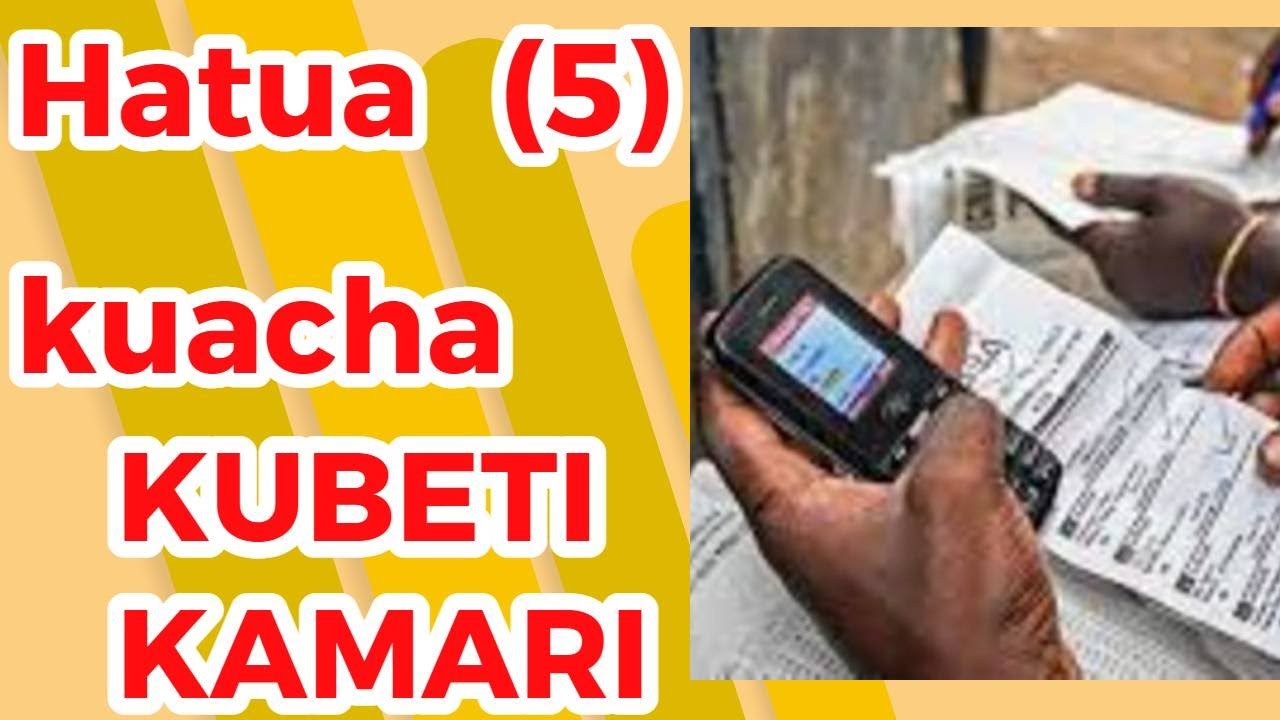 Kubeti ni ugonjwa?.Jinasue kwa kufuata hatua hizi tano (5)