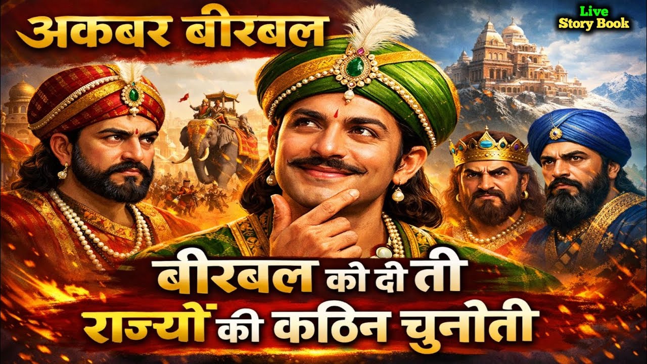 बीरबल को दी गई तीन राज्यों की कठिन चुनौती  | अकबर बीरबल कि कहानी | Akbar Birbal ki kahani & Stories 