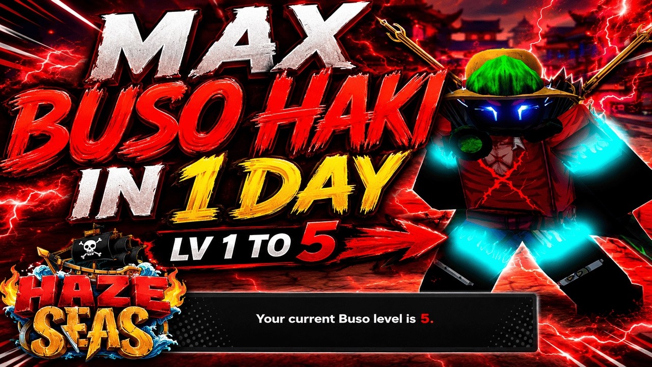 Haze Seas | How To Max Out Buso Haki in 1 DAY! | Roblox