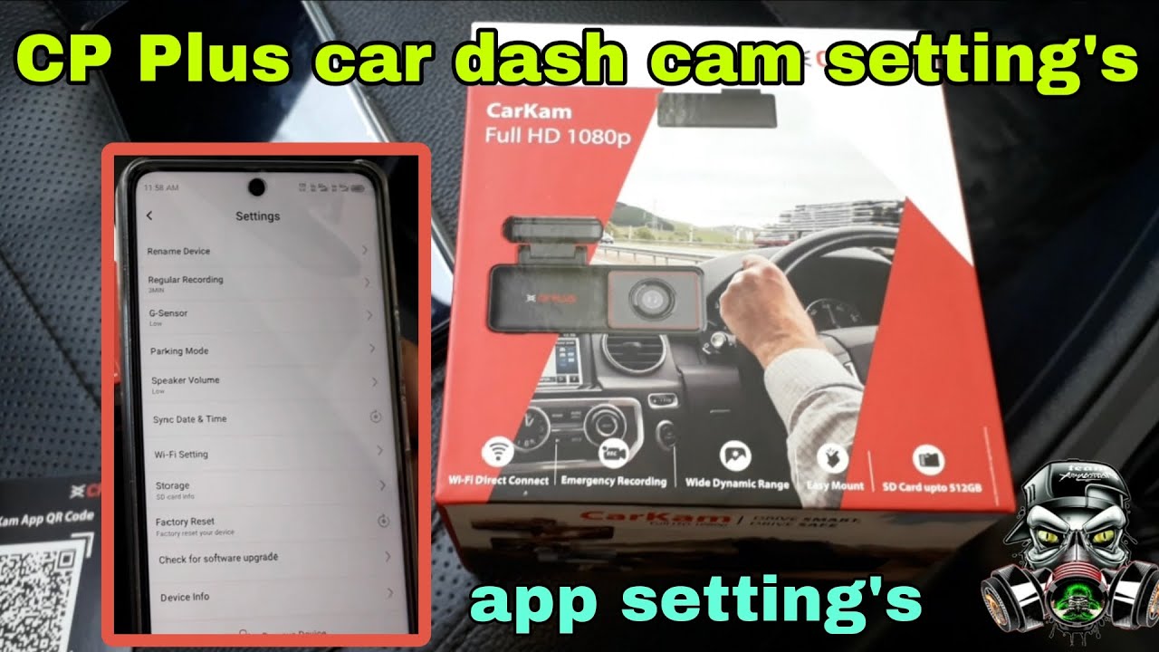 CP Plus dash cam app setting | best car dash cam