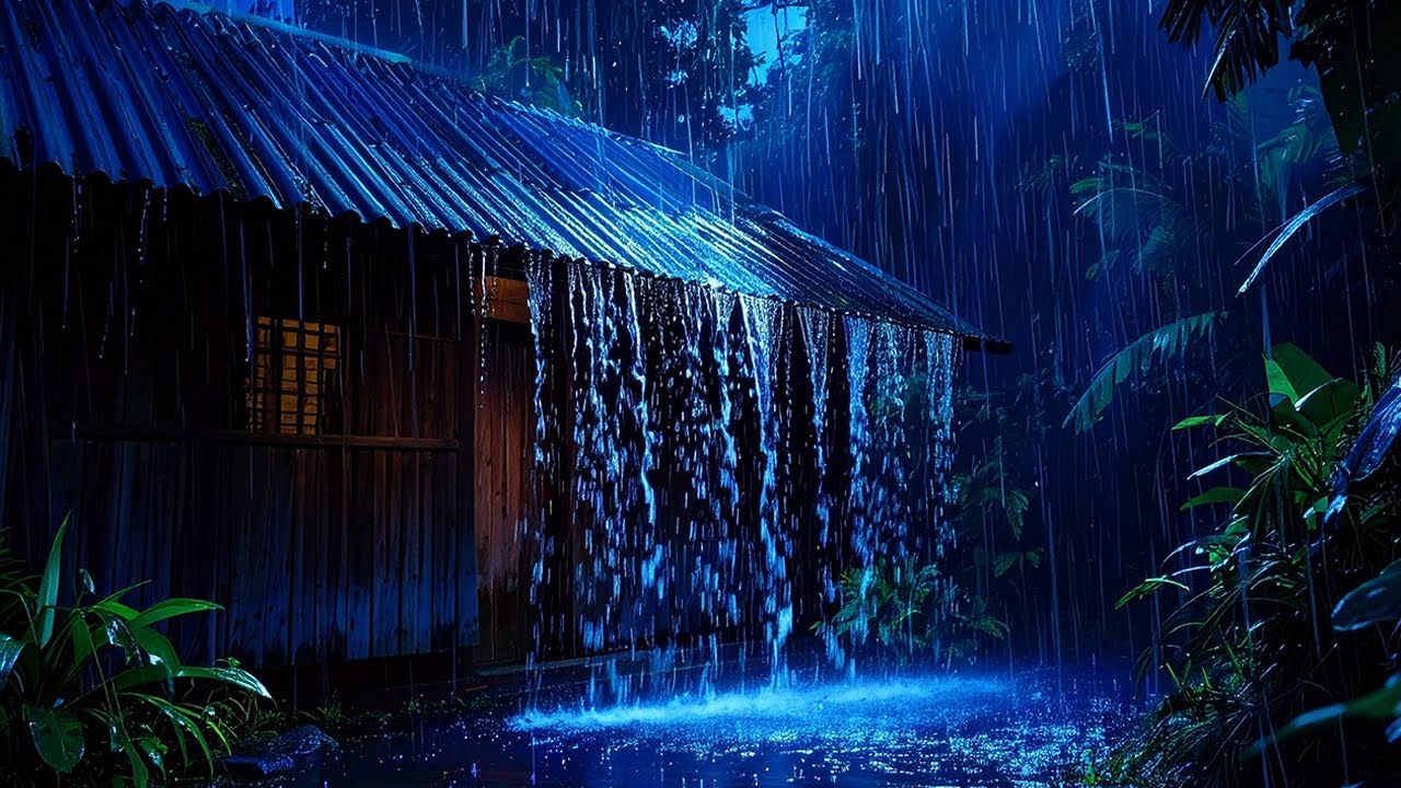Sleep Instantly Tonight in 3 Minutes — Real Heavy Rain on Tin Roof & Thunder