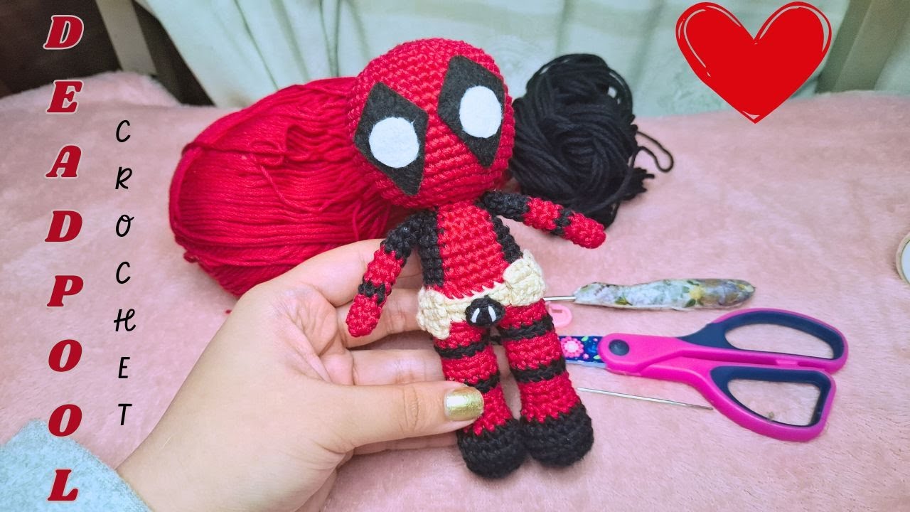✨Deadpool amigurumi a crochet✨