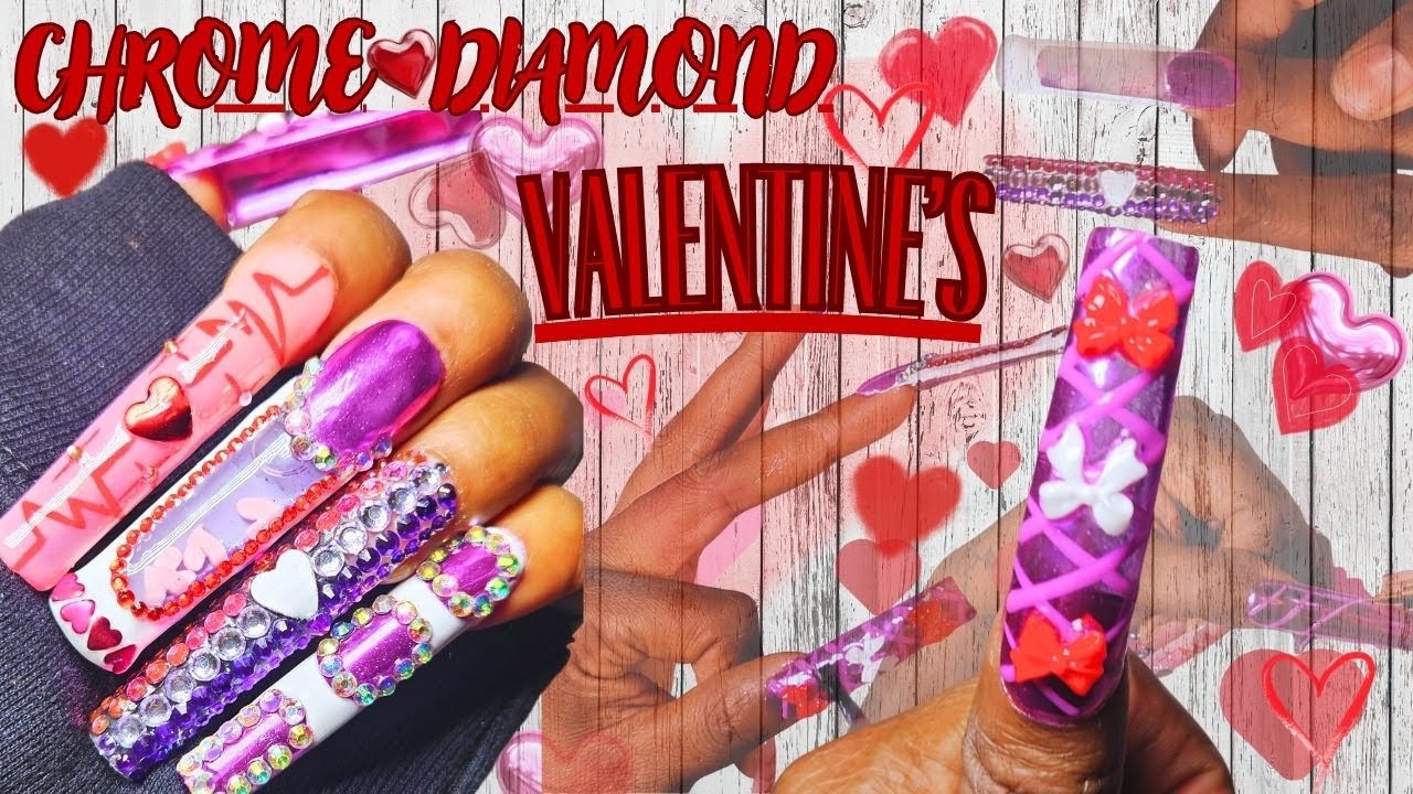 ПОТРЯСАЮЩИЙ🥰💜💎МАНИКЮР КО ДНЮ СВЯТОГО ВАЛЕНТИНА!💅💘😍